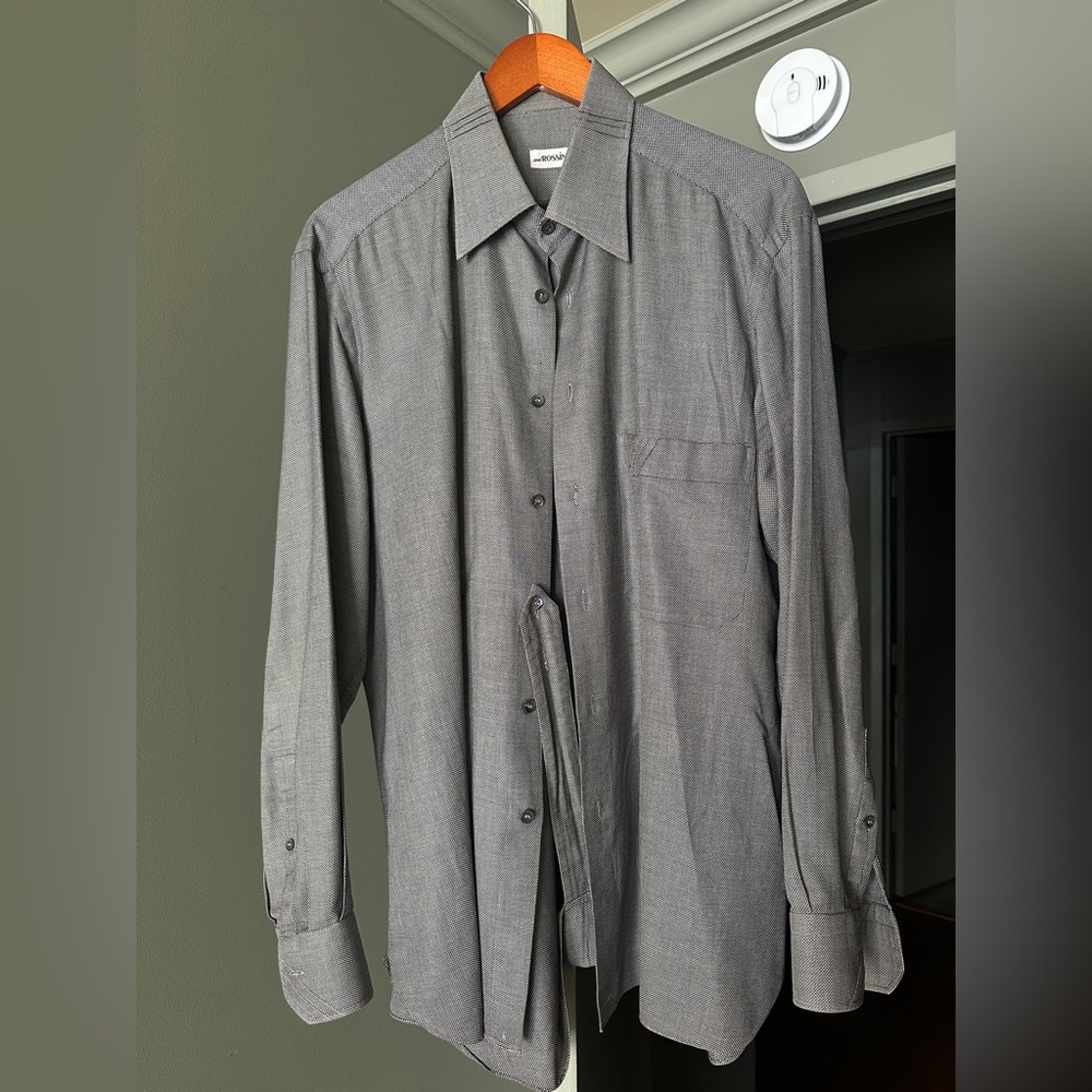 Elegant Charcoal Dress Shirt for Men